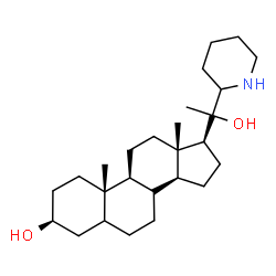 ChemSpider 2D Image | (3beta,8xi,17beta)-17-[(1R)-1-Hydroxy-1-(2-piperidinyl)ethyl]androstan-3-ol | C26H45NO2