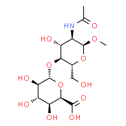 ChemSpider 2D Image | Methyl 2-acetamido-2-deoxy-4-O-alpha-L-idopyranuronosyl-alpha-D-glucopyranoside | C15H25NO12
