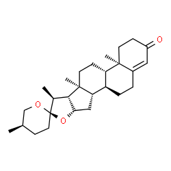 ChemSpider 2D Image | (25R)-Spirost-4-en-3-one | C27H40O3