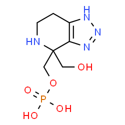 ChemSpider 2D Image | [4-(Hydroxymethyl)-4,5,6,7-tetrahydro-1H-[1,2,3]triazolo[4,5-c]pyridin-4-yl]methyl dihydrogen phosphate | C7H13N4O5P