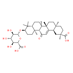ChemSpider 2D Image | (3alpha)-29-Hydroxy-11,29-dioxoolean-12-en-3-yl beta-D-glucopyranosiduronic acid | C36H54O10