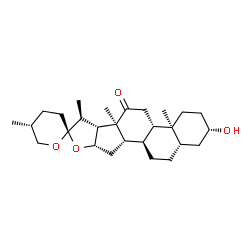 ChemSpider 2D Image | (3beta,5alpha,22S,25R)-3-Hydroxyspirostan-12-one | C27H42O4