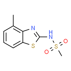 ChemSpider 2D Image | N-(4-Methyl-1,3-benzothiazol-2-yl)methanesulfonamide | C9H10N2O2S2