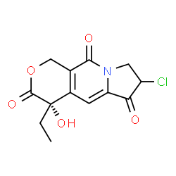 ChemSpider 2D Image | (4S)-7-Chloro-4-ethyl-4-hydroxy-7,8-dihydro-1H-pyrano[3,4-f]indolizine-3,6,10(4H)-trione | C13H12ClNO5