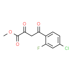 ChemSpider 2D Image | Methyl 4-(4-chloro-2-fluorophenyl)-2,4-dioxobutanoate | C11H8ClFO4