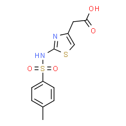 ChemSpider 2D Image | 2-[2-(4-methylbenzenesulfonamido)-1,3-thiazol-4-yl]acetic acid | C12H12N2O4S2