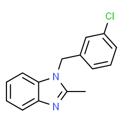 ChemSpider 2D Image | 1-(3-Chlorobenzyl)-2-methyl-1H-benzimidazole | C15H13ClN2