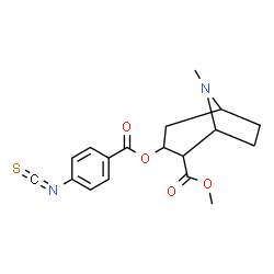 ChemSpider 2D Image | Methyl 3-[(4-isothiocyanatobenzoyl)oxy]-8-methyl-8-azabicyclo[3.2.1]octane-2-carboxylate | C18H20N2O4S