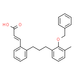 ChemSpider 2D Image | (2E)-3-(2-{3-[2-(Benzyloxy)-3-methylphenyl]propyl}phenyl)acrylic acid | C26H26O3