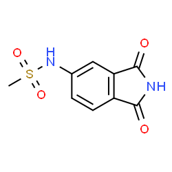 ChemSpider 2D Image | N-(1,3-Dioxo-2,3-dihydro-1H-isoindol-5-yl)methanesulfonamide | C9H8N2O4S