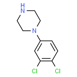 ChemSpider 2D Image | 1-(3,4-Dichlorophenyl)piperazine | C10H12Cl2N2