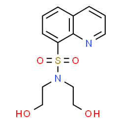 ChemSpider 2D Image | N,N-Bis(2-hydroxyethyl)-8-quinolinesulfonamide | C13H16N2O4S