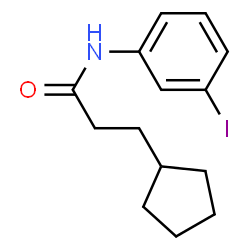 ChemSpider 2D Image | 3-Cyclopentyl-N-(3-iodophenyl)propanamide | C14H18INO