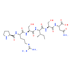 ChemSpider 2D Image | L-Prolyl-N~5~-(diaminomethylene)-L-ornithyl-L-seryl-L-isoleucyl-L-seryl-L-asparagine | C27H48N10O10