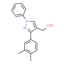 ChemSpider 2D Image | [3-(3,4-Dimethylphenyl)-1-phenyl-1H-pyrazol-4-yl]methanol | C18H18N2O