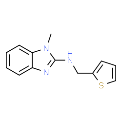 ChemSpider 2D Image | 1-Methyl-N-(2-thienylmethyl)-1H-benzimidazol-2-amine | C13H13N3S