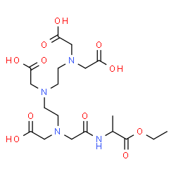 ChemSpider 2D Image | Ethyl N-{2-[{2-[bis(carboxymethyl)amino]ethyl}(carboxymethyl)amino]ethyl}-N-(carboxymethyl)glycylalaninate | C19H32N4O11