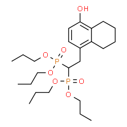 ChemSpider 2D Image | Tetrapropyl [2-(4-hydroxy-5,6,7,8-tetrahydro-1-naphthalenyl)-1,1-ethanediyl]bis(phosphonate) | C24H42O7P2