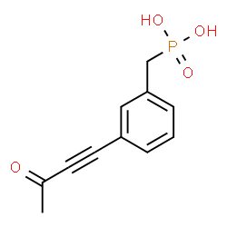 ChemSpider 2D Image | [3-(3-Oxo-1-butyn-1-yl)benzyl]phosphonic acid | C11H11O4P