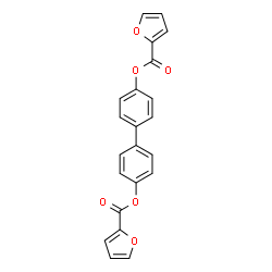 ChemSpider 2D Image | 4,4'-Biphenyldiyl di(2-furoate) | C22H14O6