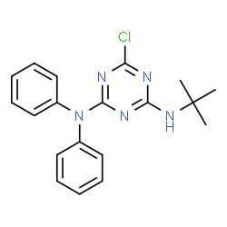 ChemSpider 2D Image | N-TERT-BUTYL-6-CHLORO-N',N'-DIPHENYL-(1,3,5)TRIAZINE-2,4-DIAMINE | C19H20ClN5