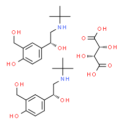 ChemSpider 2D Image | Levalbuterol tartrate | C30H48N2O12