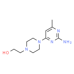 ChemSpider 2D Image | 2-[4-(2-Amino-6-methyl-4-pyrimidinyl)-1-piperazinyl]ethanol | C11H19N5O