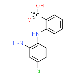 ChemSpider 2D Image | 2-[(2-Amino-4-chlorophenyl)amino](carboxy-~14~C)benzoic acid | C1214CH11ClN2O2
