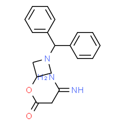 ChemSpider 2D Image | 1-Benzhydrylazetidin-3-yl 3-amino-3-iminopropanoate | C19H21N3O2