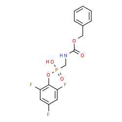 ChemSpider 2D Image | 2,4,6-Trifluorophenyl hydrogen ({[(benzyloxy)carbonyl]amino}methyl)phosphonate | C15H13F3NO5P