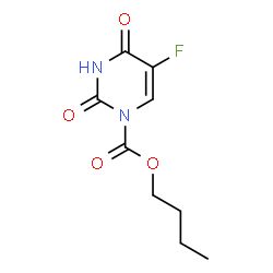 ChemSpider 2D Image | Butyl 5-fluoro-2,4-dioxo-3,4-dihydro-1(2H)-pyrimidinecarboxylate | C9H11FN2O4