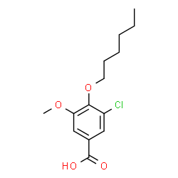 ChemSpider 2D Image | 3-Chloro-4-(hexyloxy)-5-methoxybenzoic acid | C14H19ClO4