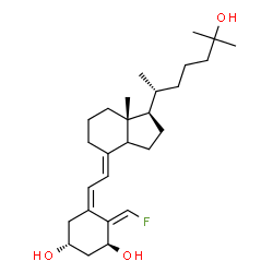 ChemSpider 2D Image | (1S,3R,5Z,7E,10Z,14xi)-19-Fluoro-9,10-secocholesta-5,7,10-triene-1,3,25-triol | C27H43FO3
