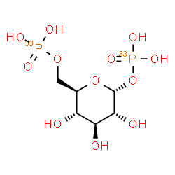 ChemSpider 2D Image | 1,6-Bis-O-[(~33~P)phosphono]-alpha-D-glucopyranose | C6H14O1233P2