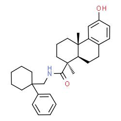 ChemSpider 2D Image | 12-Hydroxy-N-[(1-phenylcyclohexyl)methyl]podocarpa-8,11,13-trien-16-amide | C30H39NO2
