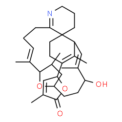 ChemSpider 2D Image | 5-[(2E,17E)-19-Hydroxy-2,15,18,24-tetramethyl-25-oxa-7-azatetracyclo[20.2.1.0~6,11~.0~11,16~]pentacosa-2,6,14,17-tetraen-14-yl]-3-methyl-2(5H)-furanone | C32H45NO4