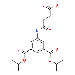 ChemSpider 2D Image | 4-{[3,5-Bis(isopropoxycarbonyl)phenyl]amino}-4-oxobutanoic acid | C18H23NO7