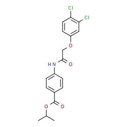ChemSpider 2D Image | Isopropyl 4-{[(3,4-dichlorophenoxy)acetyl]amino}benzoate | C18H17Cl2NO4