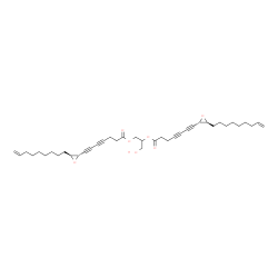 ChemSpider 2D Image | 3-Hydroxy-1,2-propanediyl bis{7-[(2S,3S)-3-(8-nonen-1-yl)-2-oxiranyl]-4,6-heptadiynoate} | C39H52O7