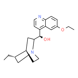 ChemSpider 2D Image | (4beta,8xi,9R)-6'-Ethoxy-10,11-dihydrocinchonan-9-ol | C21H28N2O2