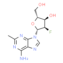 ChemSpider 2D Image | 2'-Deoxy-2'-fluoro-2-methyladenosine | C11H14FN5O3