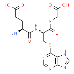 ChemSpider 2D Image | L-alpha-Glutamyl-S-(7H-purin-6-yl)-L-cysteinylglycine | C15H19N7O6S