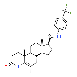 ChemSpider 2D Image | (4aR,6aS,7S,9aS)-1,4a,6a,11-Tetramethyl-2-oxo-N-[4-(trifluoromethyl)phenyl]-2,3,4,4a,4b,5,6,6a,7,8,9,9a,9b,10-tetradecahydro-1H-indeno[5,4-f]quinoline-7-carboxamide | C28H35F3N2O2