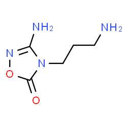 ChemSpider 2D Image | 3-Amino-4-(3-aminopropyl)-1,2,4-oxadiazol-5(4H)-one | C5H10N4O2