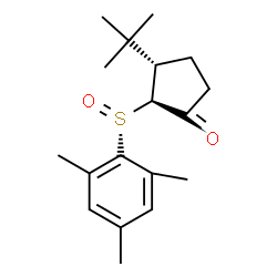 ChemSpider 2D Image | (2S,3S)-2-[(R)-Mesitylsulfinyl]-3-(2-methyl-2-propanyl)cyclopentanone | C18H26O2S