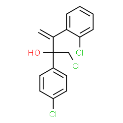 ChemSpider 2D Image | 1-Chloro-3-(2-chlorophenyl)-2-(4-chlorophenyl)-3-buten-2-ol | C16H13Cl3O