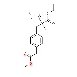 ChemSpider 2D Image | Diethyl [4-(2-ethoxy-2-oxoethyl)benzyl](methyl)malonate | C19H26O6