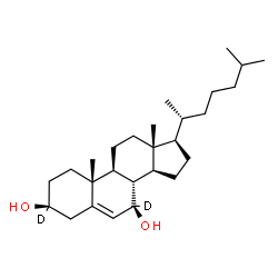 ChemSpider 2D Image | (3beta,7beta)-(3,7-~2~H_2_)Cholest-5-ene-3,7-diol | C27H44D2O2
