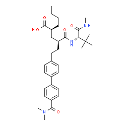ChemSpider 2D Image | (2S,4R)-2-Butyl-6-[4'-(dimethylcarbamoyl)-4-biphenylyl]-4-{[(2S)-3,3-dimethyl-1-(methylamino)-1-oxo-2-butanyl]carbamoyl}hexanoic acid | C33H47N3O5