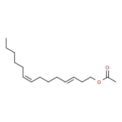 ChemSpider 2D Image | (3E,8Z)-3,8-Tetradecadien-1-yl acetate | C16H28O2